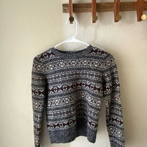 Uniqlo Women's Gray Patterned Sweater
